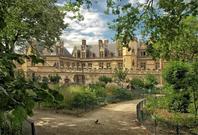 hotel de cluny, paris, france, building, architecture, city, cities, urban, trees, nature, outside, landmark, historic, historical, hdr, sky, clouds, paris, paris, paris, paris, paris, france. Why the nearest hotel to a garden is rarely the best base for the trip
